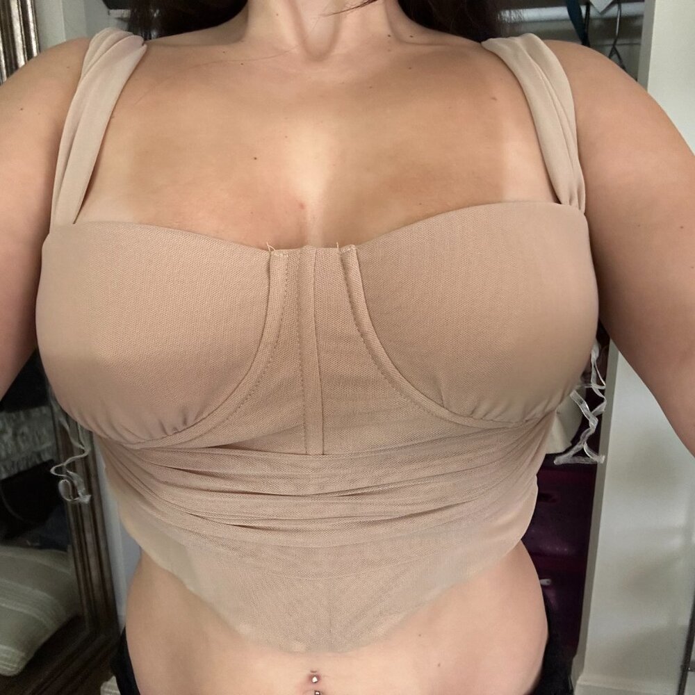 (Only worn once) Windsor Tan Corset Top